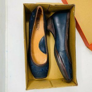 Pikolinos Womens Blue Gandia 849-5845C1 Floral Slip On Pump Heels Size US 9.5